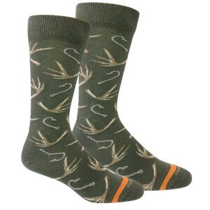 Brown Dog Hook & Bullet Sage Sock